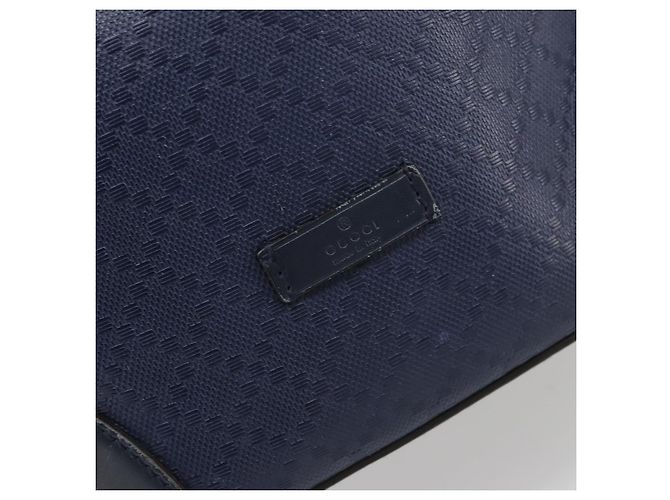 Borsa a Spalla GUCCI Diamante in Pelle Blu Navy e Oro 354229 Auth ka4767 D'oro - vista 15
