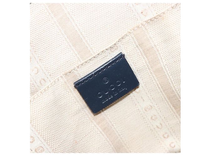 Borsa a Spalla GUCCI Diamante in Pelle Blu Navy e Oro 354229 Auth ka4767 D'oro - vista 16