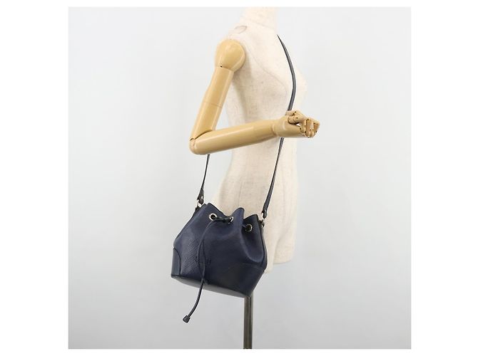 Borsa a Spalla GUCCI Diamante in Pelle Blu Navy e Oro 354229 Auth ka4767 D'oro - vista 23