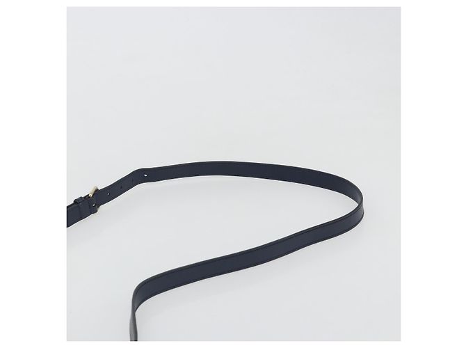 Borsa a Spalla GUCCI Diamante in Pelle Blu Navy e Oro 354229 Auth ka4767 D'oro - vista 8