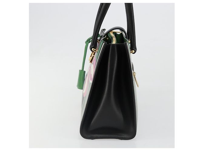 Borsa a mano Salvatore Ferragamo Gancini Pelle Nera e Oro Auth 185609A Nero D'oro - vista 4