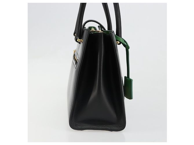 Borsa a mano Salvatore Ferragamo Gancini Pelle Nera e Oro Auth 185609A Nero D'oro - vista 5