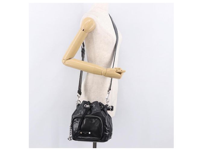 Borsa a tracolla LOUIS VUITTON Noe Cargo in pelle nera M13985 LV Auth 187562SAV Nero - vista 31
