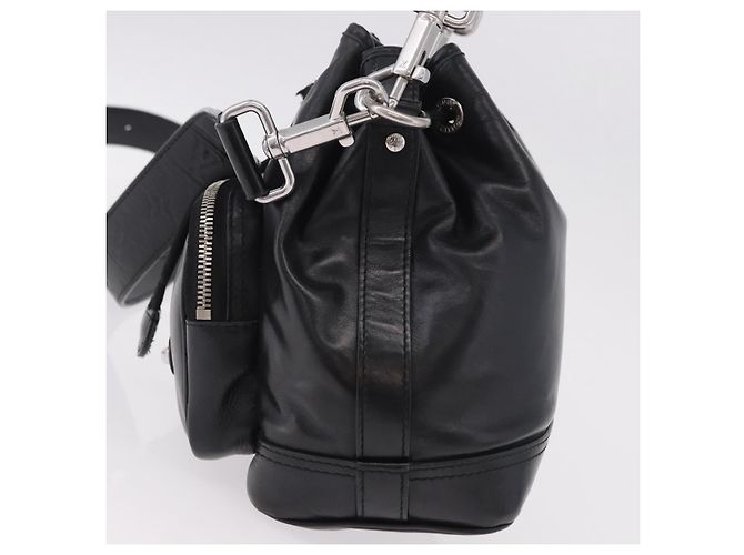 Borsa a tracolla LOUIS VUITTON Noe Cargo in pelle nera M13985 LV Auth 187562SAV Nero - vista 4