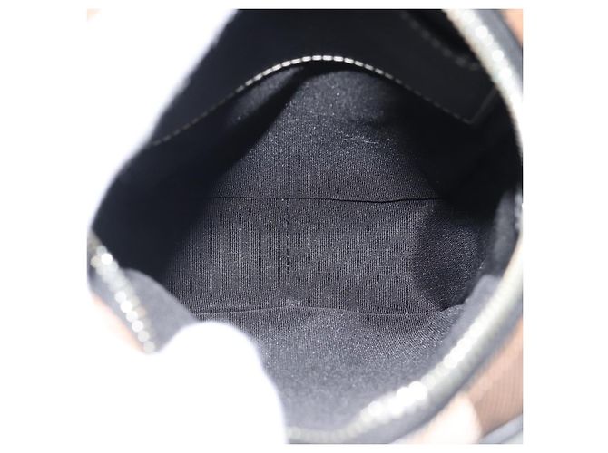 Borsa a Spalla BURBERRY Nova Check PVC Marrone Argento Auth 186210A - vista 16