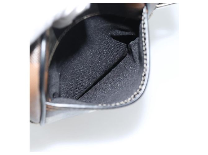Borsa a Spalla BURBERRY Nova Check PVC Marrone Argento Auth 186210A - vista 20
