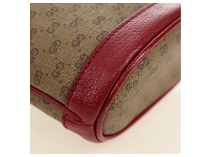 GUCCI GUCCI �~ Doraemon Micro GG Supreme Bag PVC Beige Oro 647801 Auth 185900M D'oro - vista 15