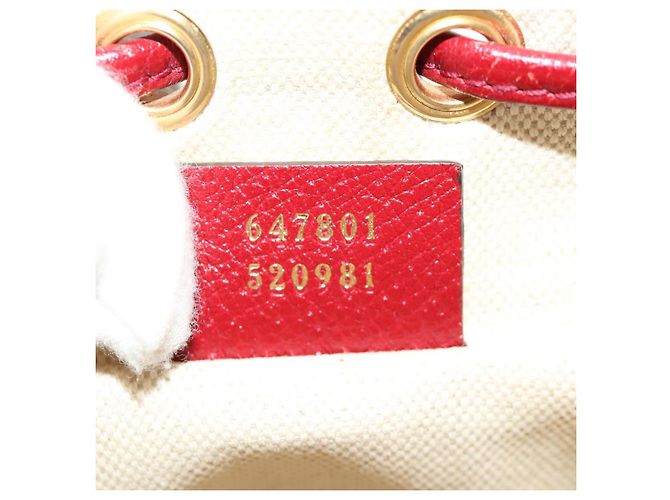 GUCCI GUCCI �~ Doraemon Micro GG Supreme Bag PVC Beige Oro 647801 Auth 185900M D'oro - vista 24