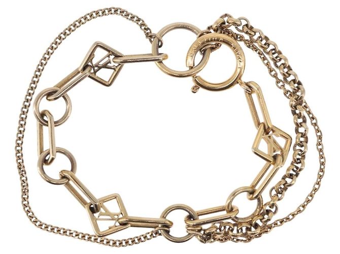 Bracciale LOUIS VUITTON Brassles Chne Vegas in metallo Tonalità Oro M65362 Auth 187597 - vista 7