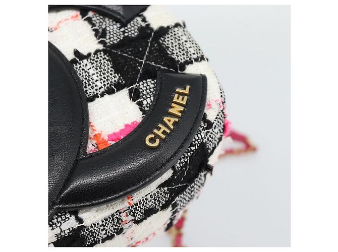 CHANEL Matelasse Chain Shoulder Bag tweed White Gold CC Auth 187493SM Bianco D'oro - vista 14