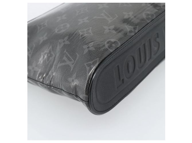 LOUIS VUITTON Monogram Eclipse Glaze Pochette Cosmos Black M63373 Auth ka4815 Nero - vista 14