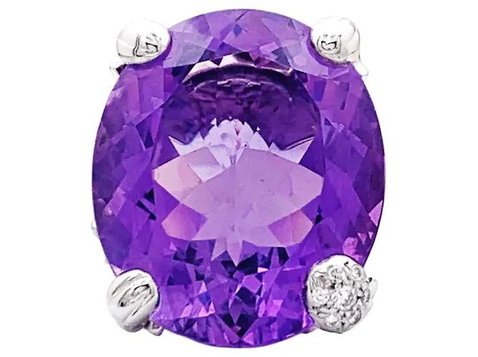 Anillo Dior, "Miss Dior", blanco, amatista, diamantes - vista 2