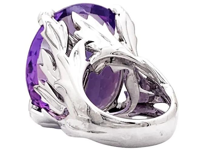 Anillo Dior, "Miss Dior", blanco, amatista, diamantes - vista 4