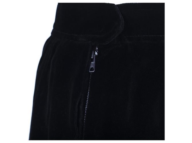 Gonna vintage in velluto nero Saint Laurent Rive Gauche - vista 4