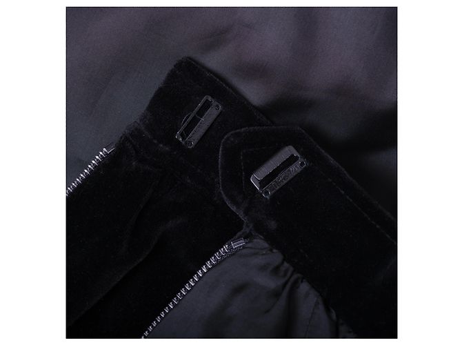 Gonna vintage in velluto nero Saint Laurent Rive Gauche - vista 5