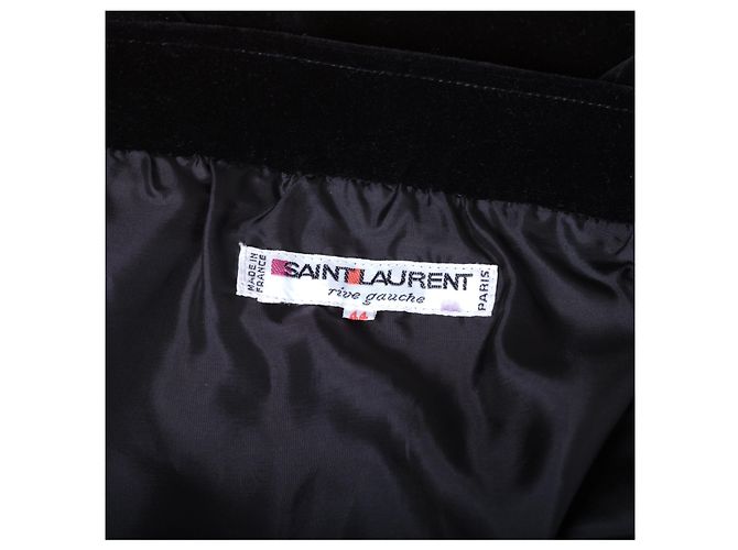 Gonna vintage in velluto nero Saint Laurent Rive Gauche - vista 6
