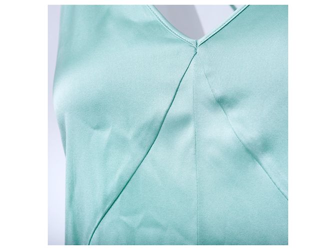 Autre Marque Maxi-Slip-Kleid aus Satin in Mintgrün Forte Forte - Ansicht 3