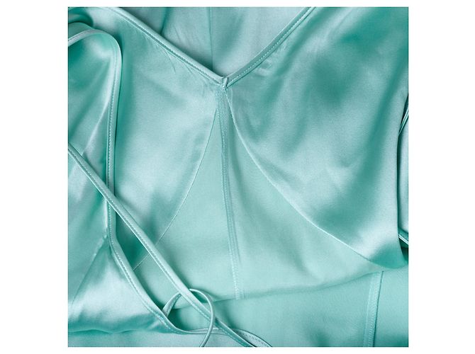Autre Marque Maxi-Slip-Kleid aus Satin in Mintgrün Forte Forte - Ansicht 4