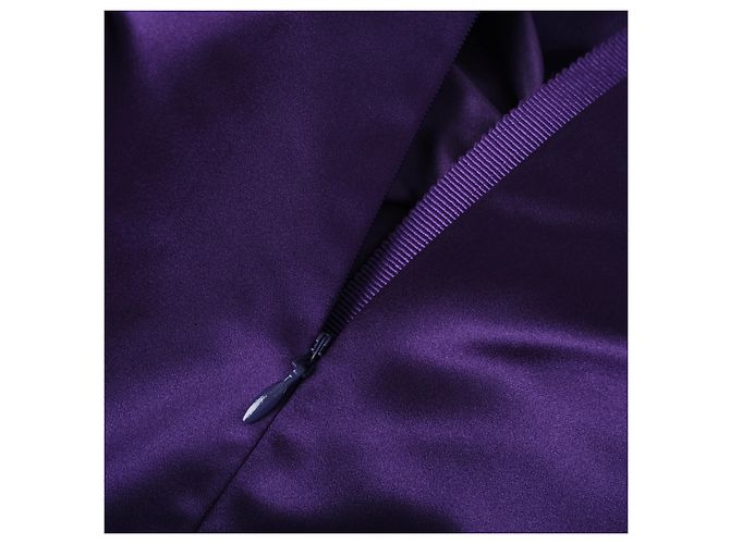 Bow Top peplum de seda roxa com laço da coleção primavera 2007 da Prada Roxo - vista 6