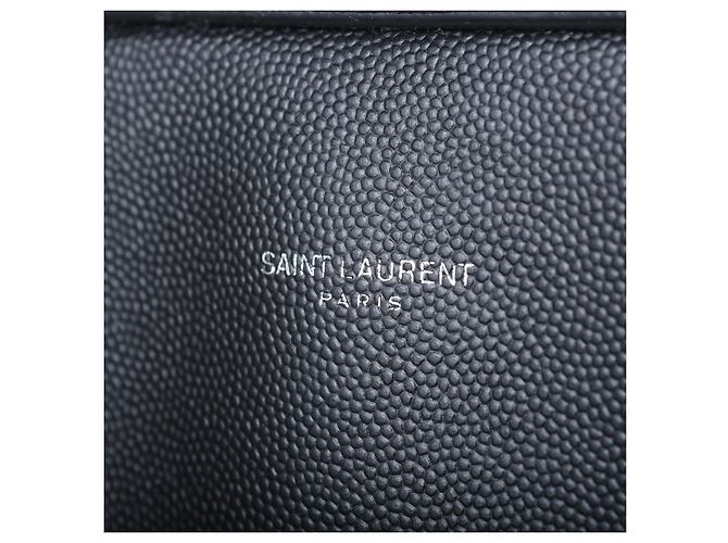 Valigetta in pelle di vitello martellata nera Museum Saint Laurent Nero - vista 7