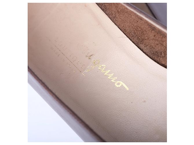Décolleté in pelle Salvatore Ferragamo Marrone - vista 4