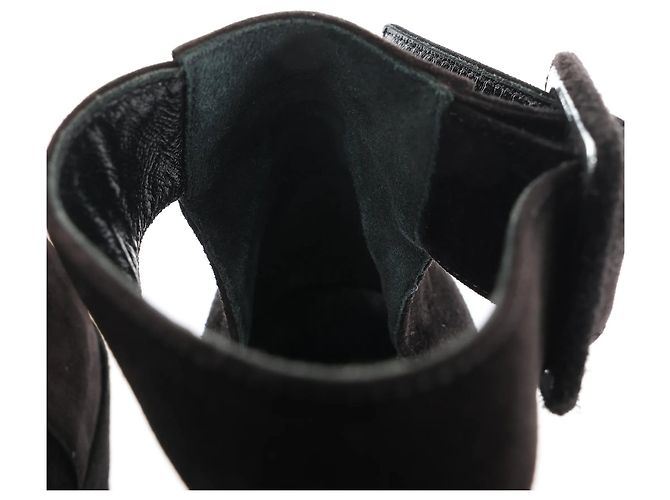 Kelly Hermès HERMES Leder- & Wildleder-Stilettos in Schwarz, Größe 38 EU - Ansicht 6
