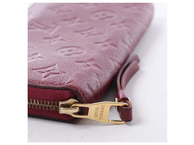 Cartera de cuero Louis Vuitton Zippy Empreinte roja M62214 - vista 12