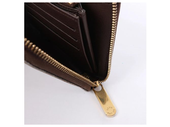 Cartera Louis Vuitton Zippy Damier Ebene marrón N60003 Castaño - vista 12
