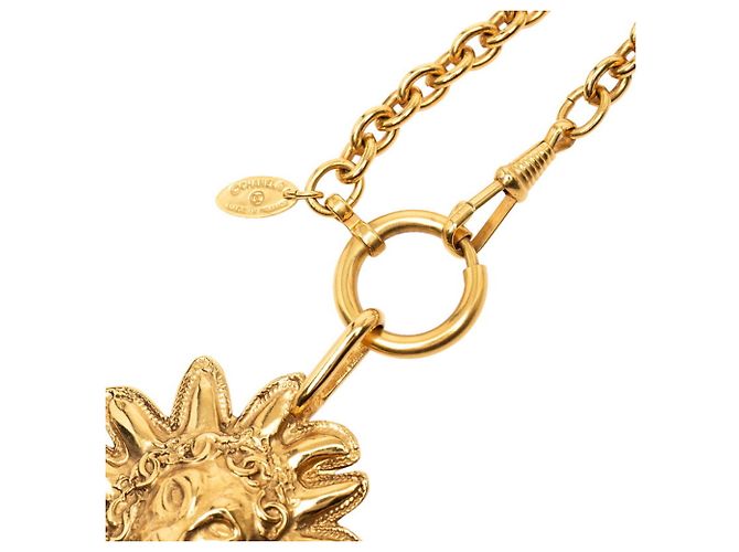 Collana con pendente a catena con motivo leone Chanel Coco Mark D'oro - vista 4