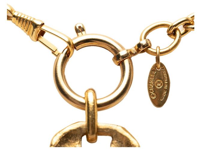 Collana con pendente a placca e catena Chanel 31 Rue Cambon D'oro - vista 3