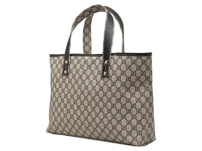 Borsa Tote Gucci GG Supreme Sherry Line Marrone Beige - vista 2