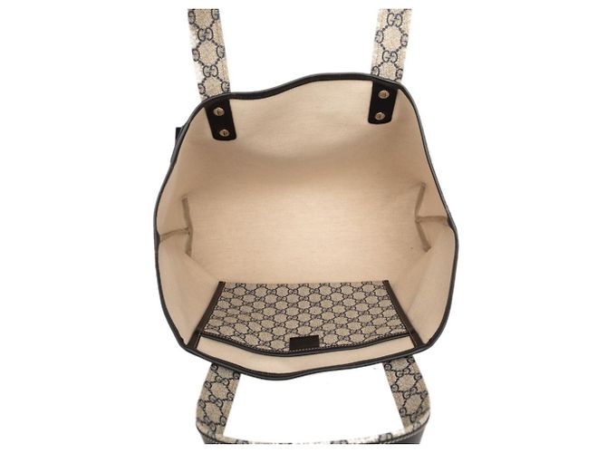 Borsa Tote Gucci GG Supreme Sherry Line Marrone Beige - vista 6