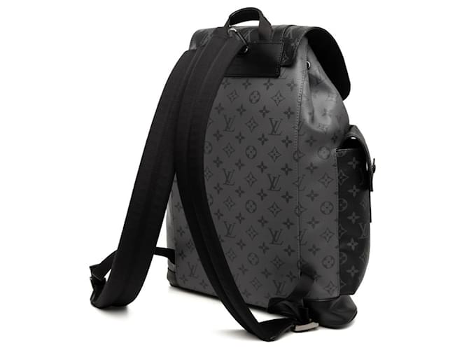 Zaino Louis Vuitton Monogram Eclipse Christopher MM Marrone Nero - vista 2