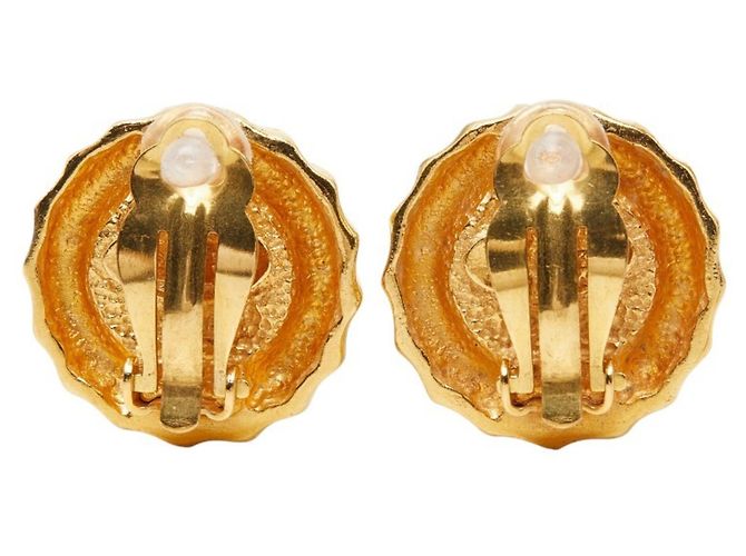 Orecchini a clip Chanel Vintage Blu D'oro - vista 3