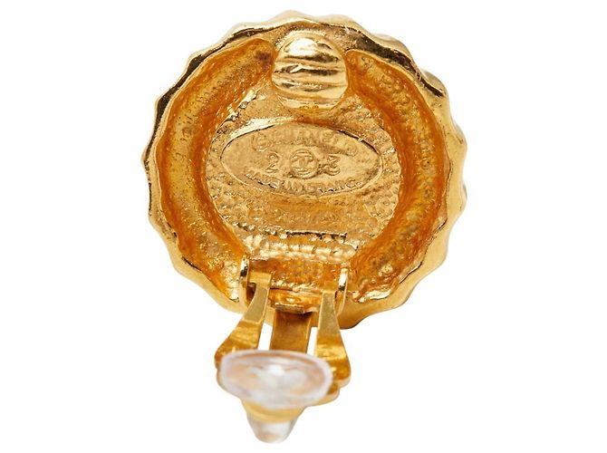 Orecchini a clip Chanel Vintage Blu D'oro - vista 4