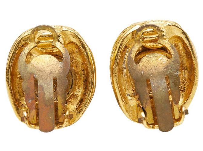 Orecchini a clip Chanel Vintage Coco Mark D'oro - vista 3