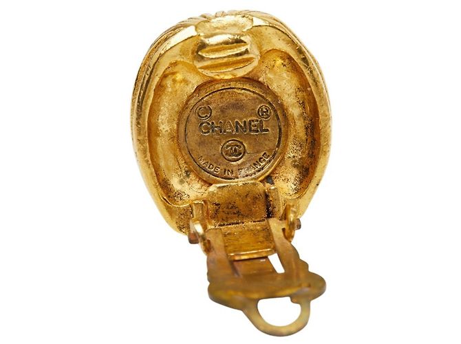Orecchini a clip Chanel Vintage Coco Mark D'oro - vista 4