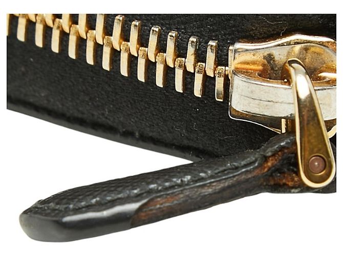Cartera larga de cuero Saffiano negro Prada - vista 6
