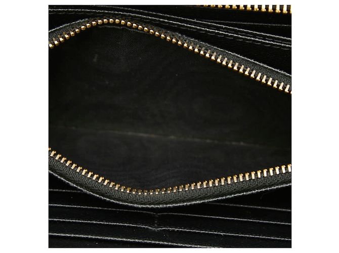 Cartera larga de cuero Saffiano negro Prada - vista 8