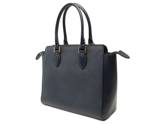 Saffiano Prada Handtasche Schultertasche Marineblau - Ansicht 2