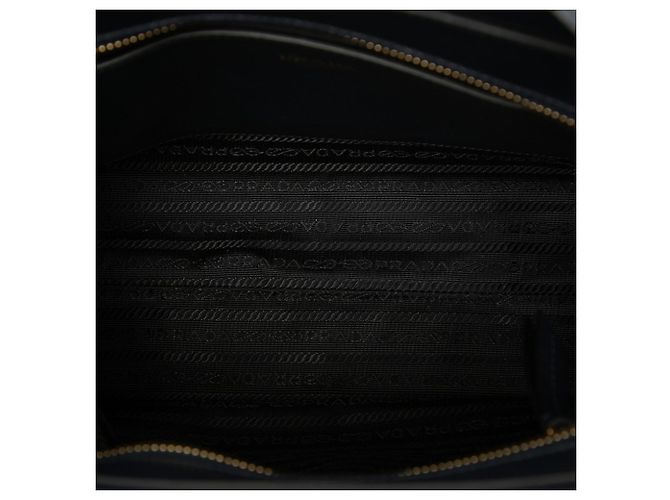 Saffiano Prada Handtasche Schultertasche Marineblau - Ansicht 4