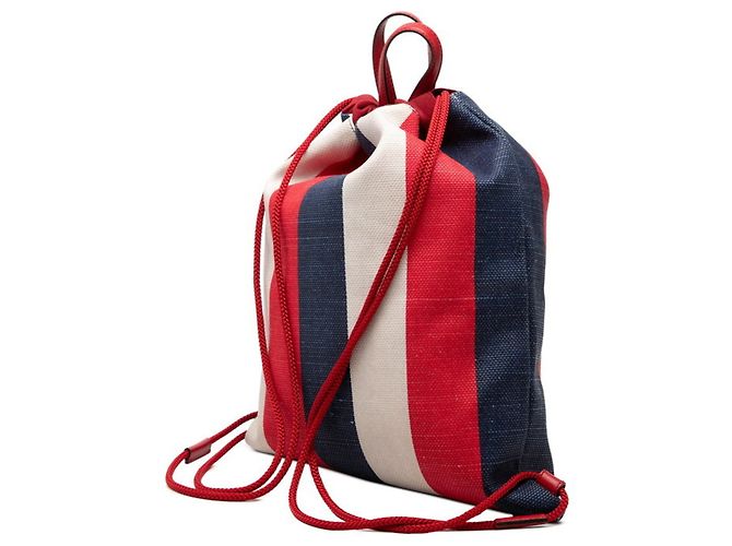 Zaino Gucci Sherry Line Logo Bianco Rosso - vista 2