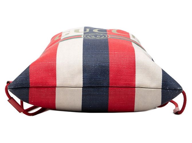 Zaino Gucci Sherry Line Logo Bianco Rosso - vista 3