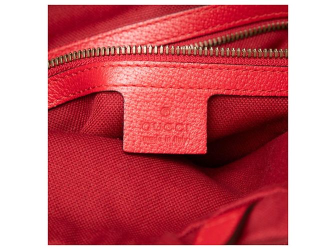 Zaino Gucci Sherry Line Logo Bianco Rosso - vista 5