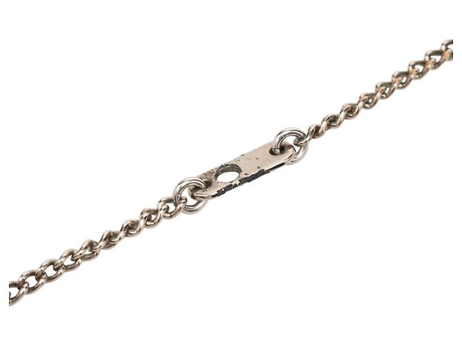Louis Vuitton Monogram Eclipse Collier Charms Chain Pendant Necklace Nero Argento - vista 8