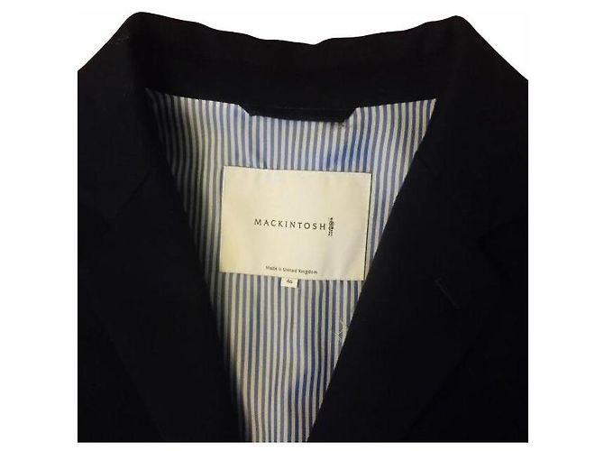 Mackintosh Navy Wool Overcoat Navy blue - view 2