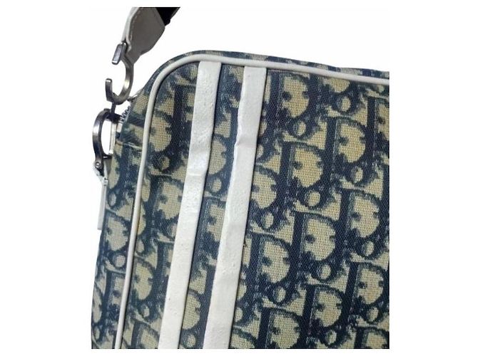 Bolso bandolera Christian Dior Trotter Monogram Blanco Azul - vista 9