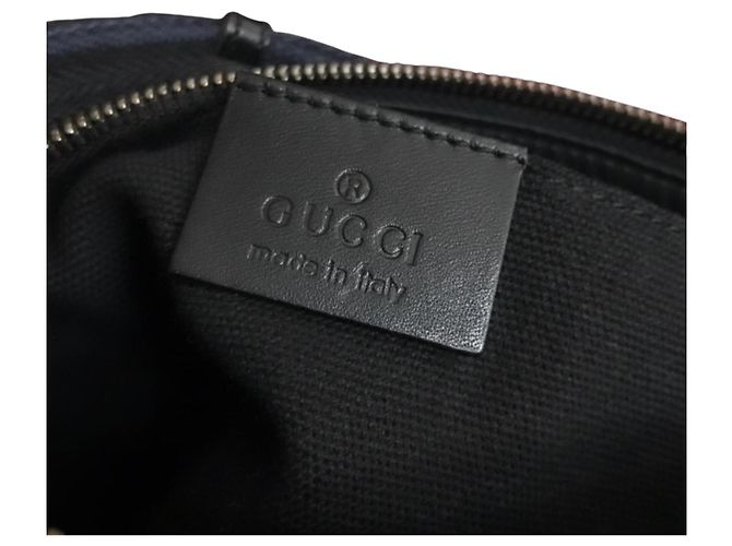 Borsa a tracolla Gucci Monogram GG Nero Rosso Blu Grigio - vista 4