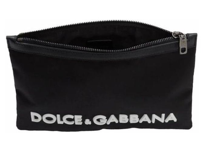 Dolce & Gabbana Pochette in Nylon Logo Nero - vista 5