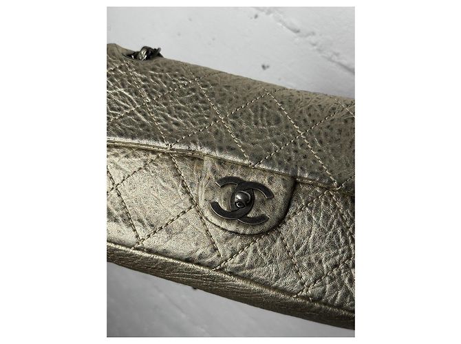 Chanel Le Marais Flap Agnello Metallizzato Metallico - vista 13